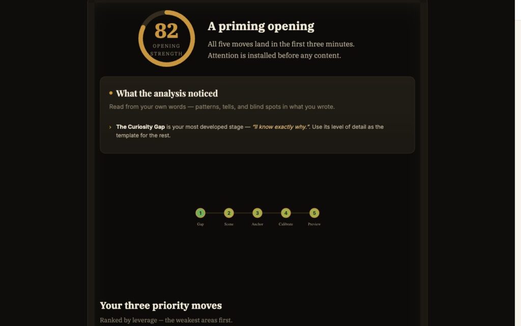 The Opening Designer: a worked example